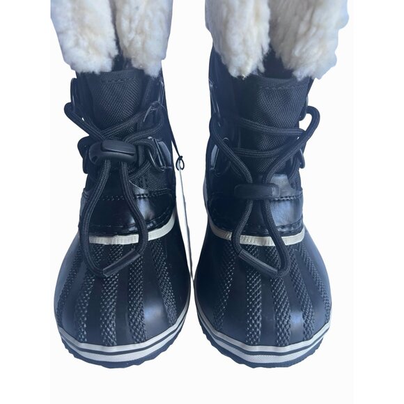 Sorel Children’s Sz 10 Yoot Pack Winter Snow Boots Nylon Black New - Picture 8 of 9
